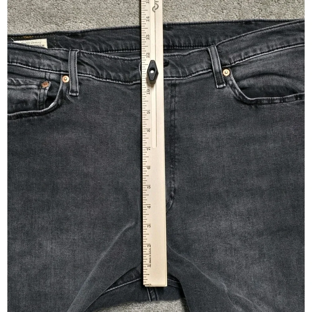 Levi's Men's 514 Straight Flex Jeans 40x30 Graphite Leather Patch Y2K EUC