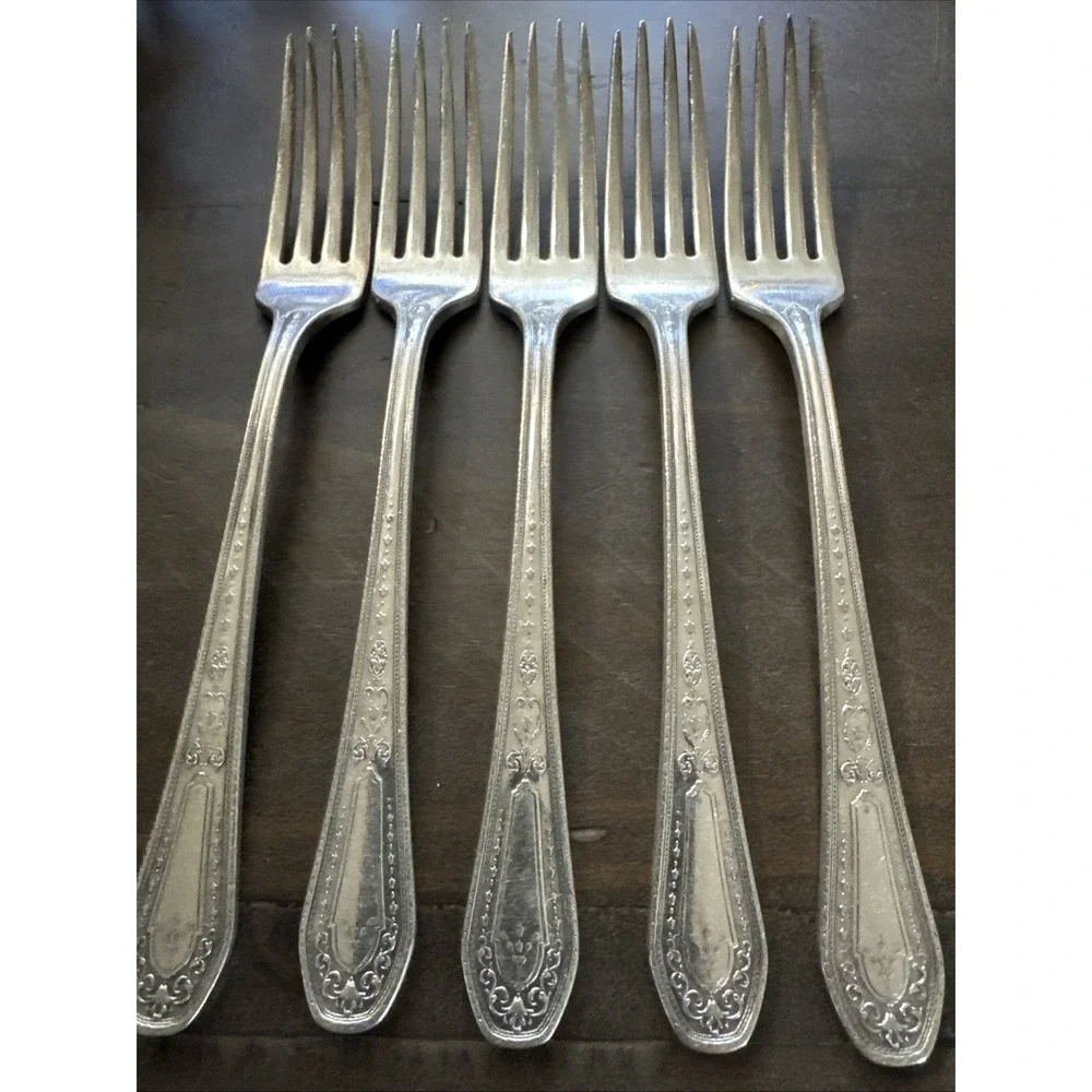Oneida Community HAMPTON COURT Silverplate Dinner Forks 1926 Lot Of 5