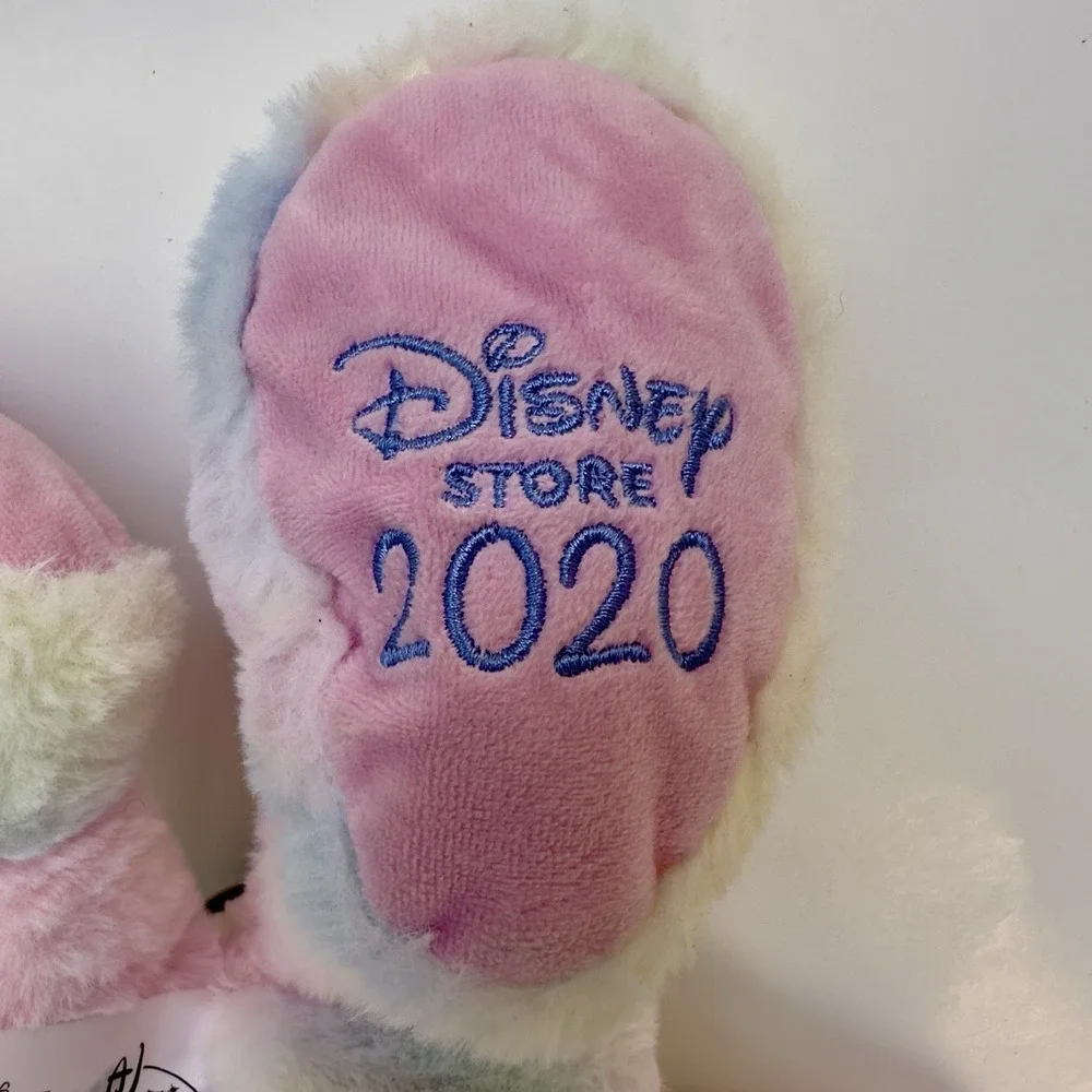 Disney Store 2020 Minnie‎ Mouse Tie Dye Easter Bunny Plush Stuffed Animal Toy