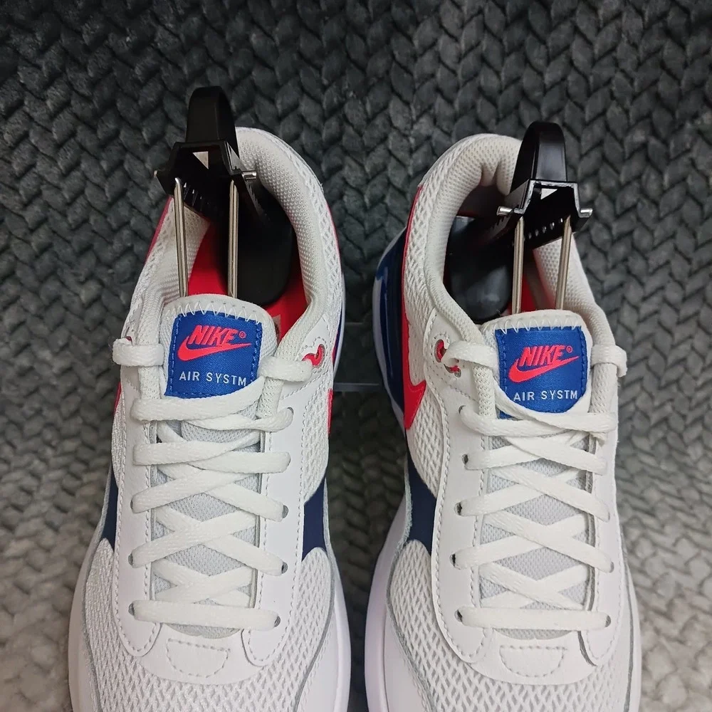 Nike Air Max System GS Low White Royal Crimson Running Sneakers Shoes Size 7Y