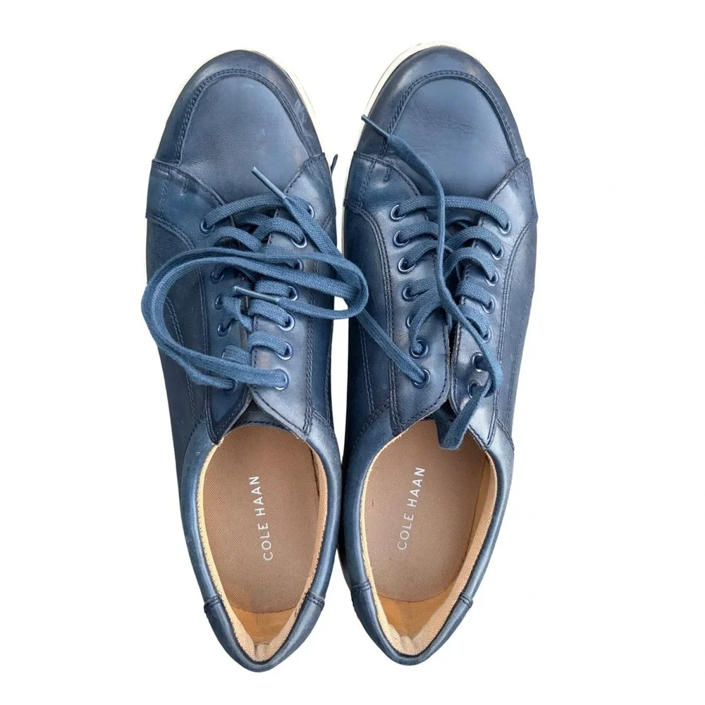 Cole Haan Grand Crosscourt II‎ Leather Navy Blue Casual Sneakers