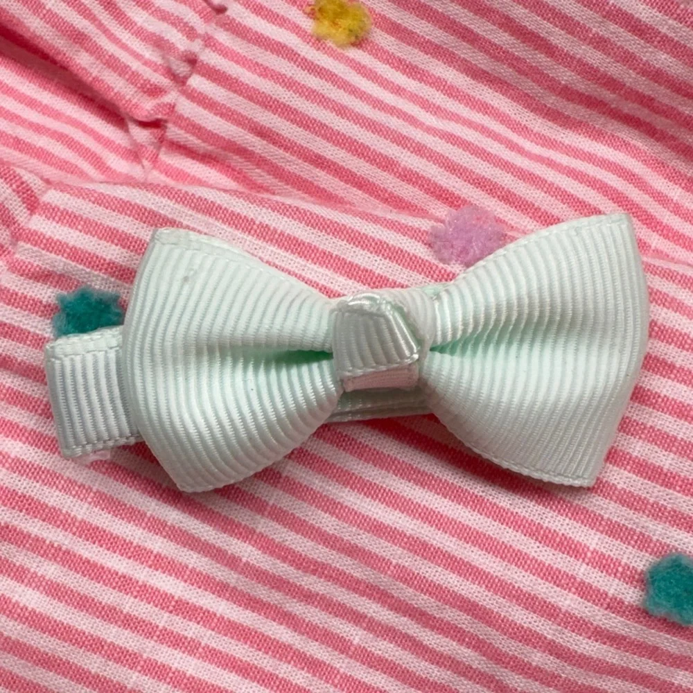 Light Seafoam Grosgrain Hair Bow