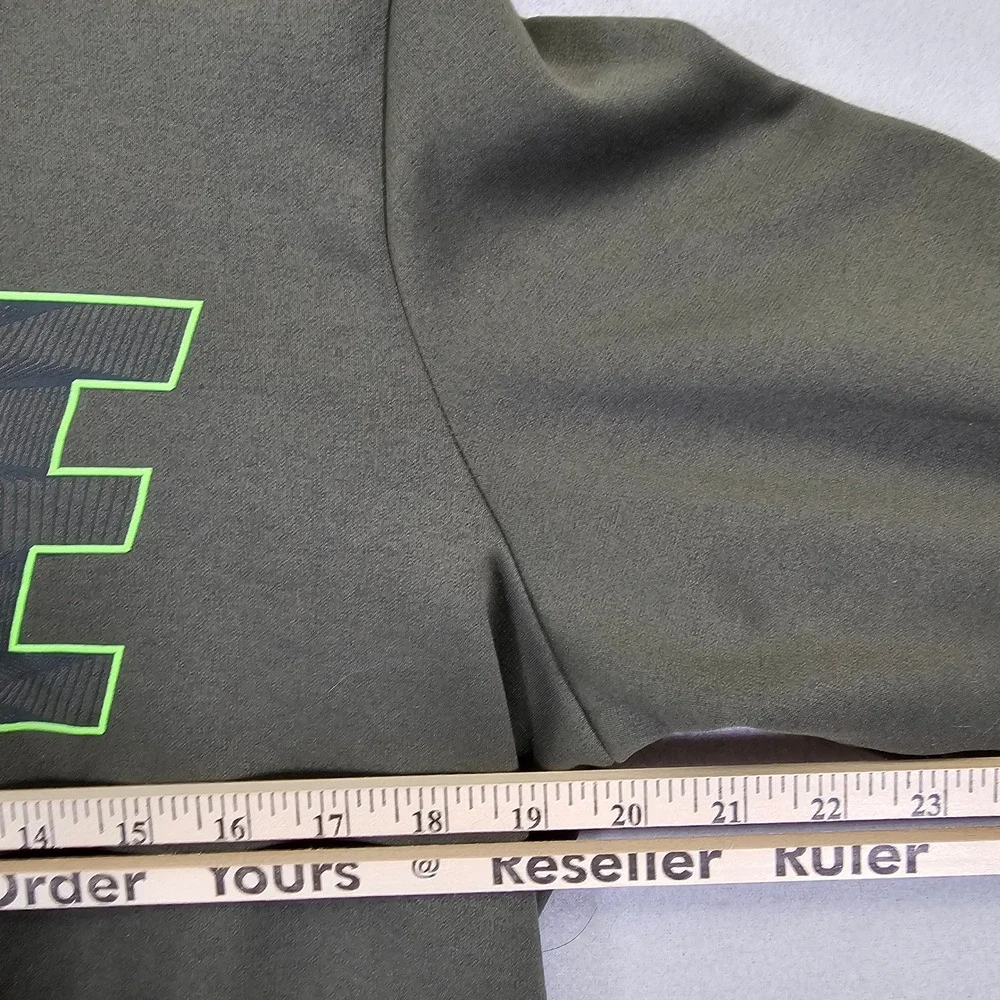 Nike Dri‎ Fit Hoodie Mens Small Green Pullover Sweatshirt Athletic Gym