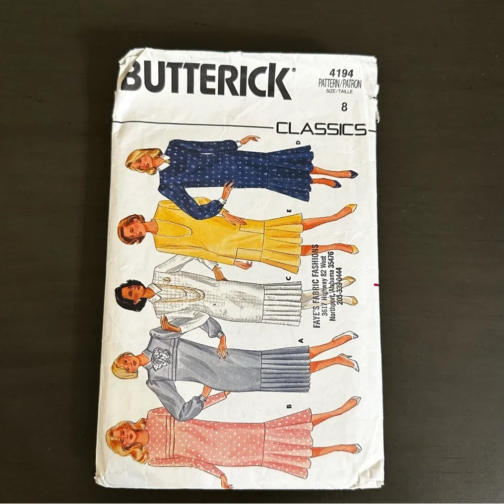Vintage 1986 butterick