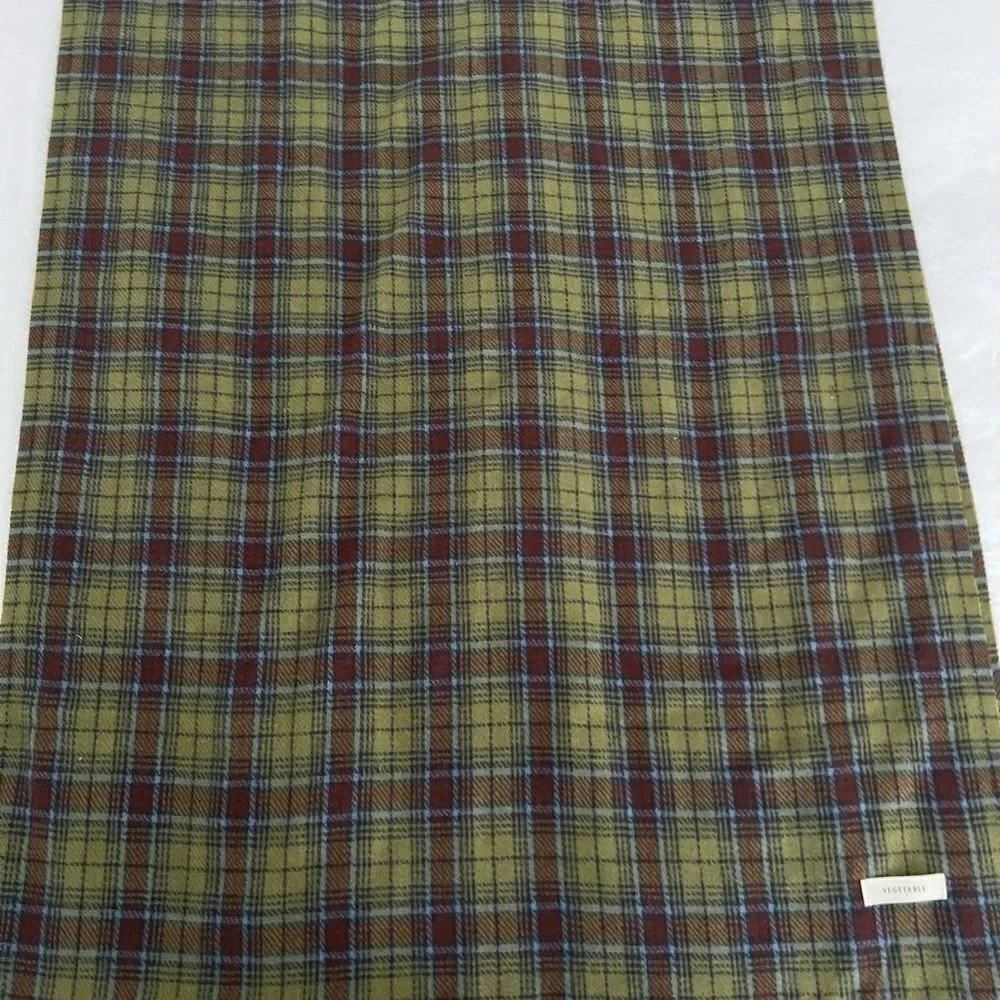 Plaid Scarf in Green and Brown