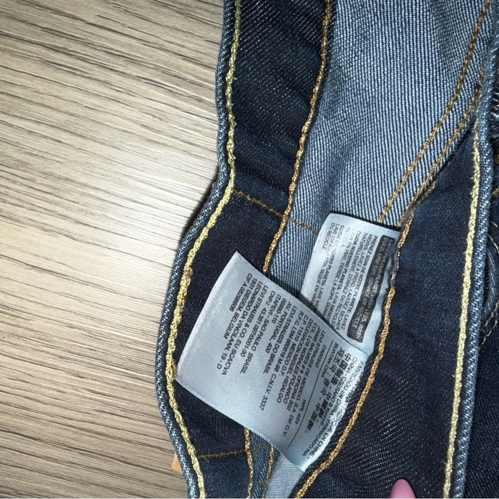 Levi's Dark Blue Jeans‎ with Gold Stitching