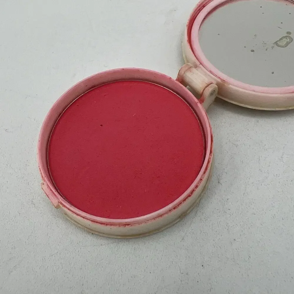 Vintage Elizabeth Post Cake Rouge Compact Natural Pink Highly Pigmented 1.5
