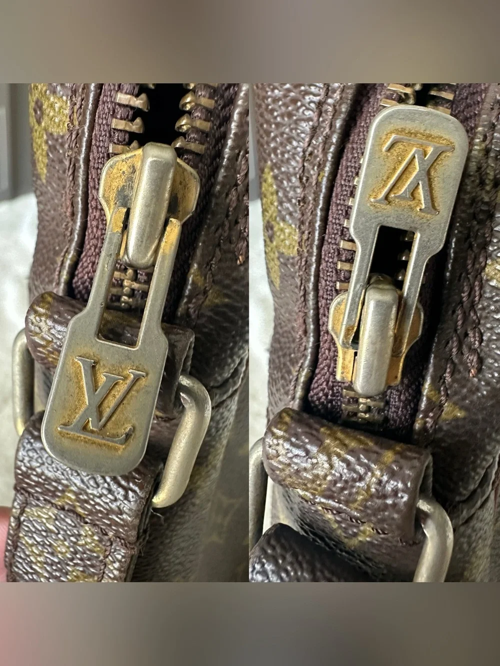 Louis Vuitton scratches main authentic