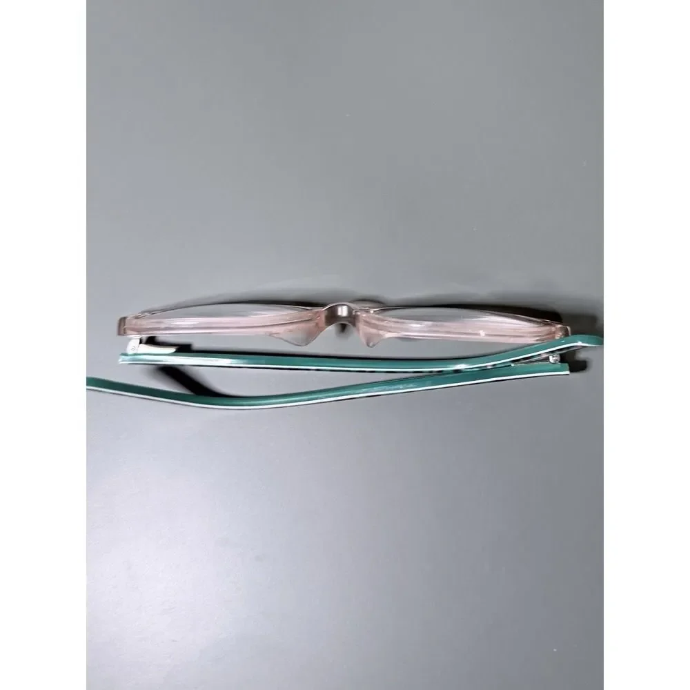Marchon‎ NYC Junior M-7501 Kids Eyeglasses Pink Clear Teal Heart Print 46-15-130