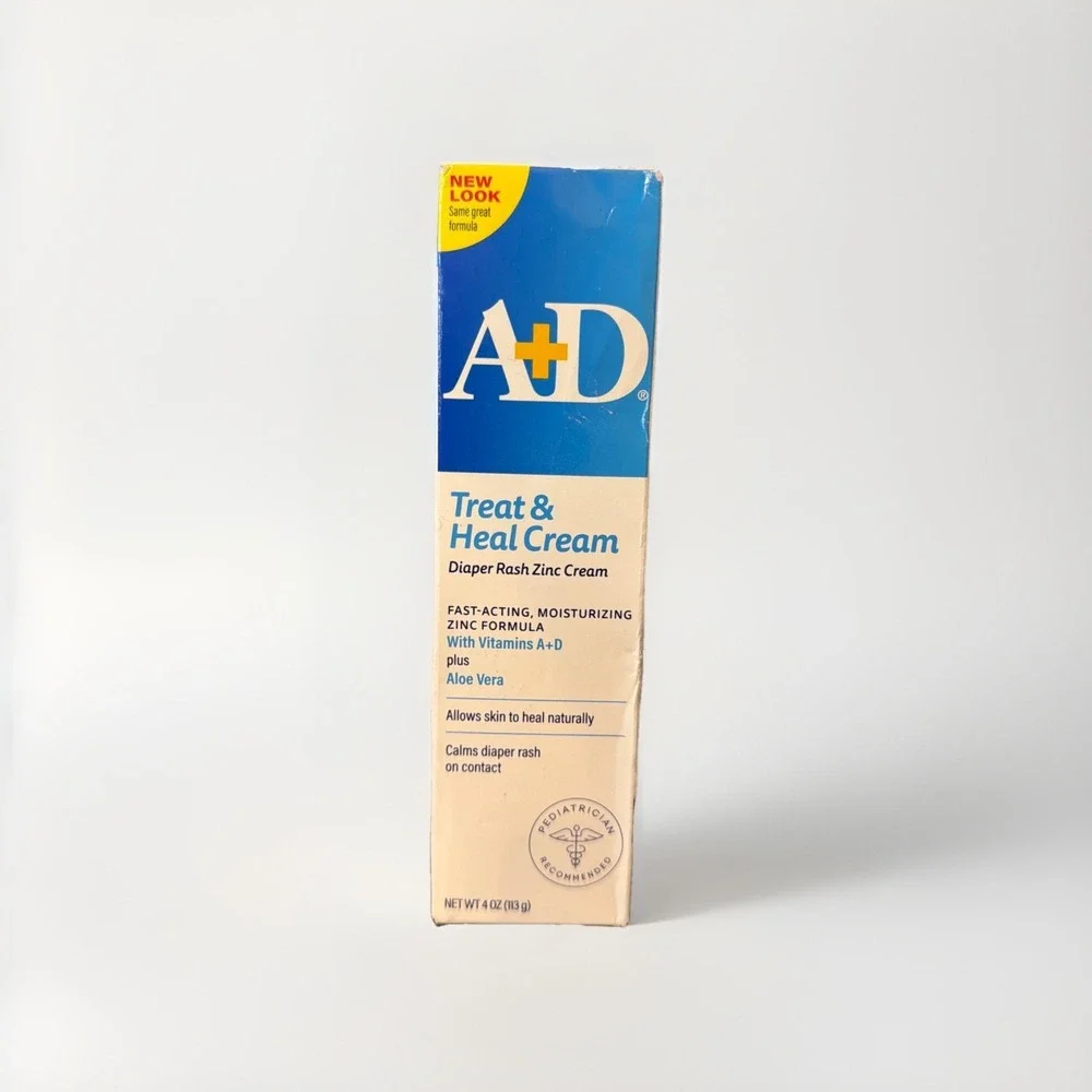 A+D Treat & Heal Diaper Rash Zinc Cream Dimethicone Aloe 4oz Exp. 4/28