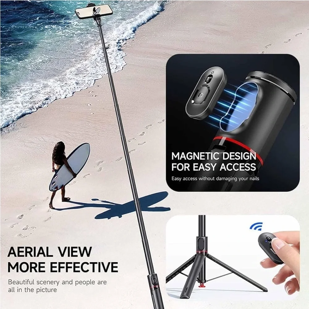 Black Selfie Stick with Remote