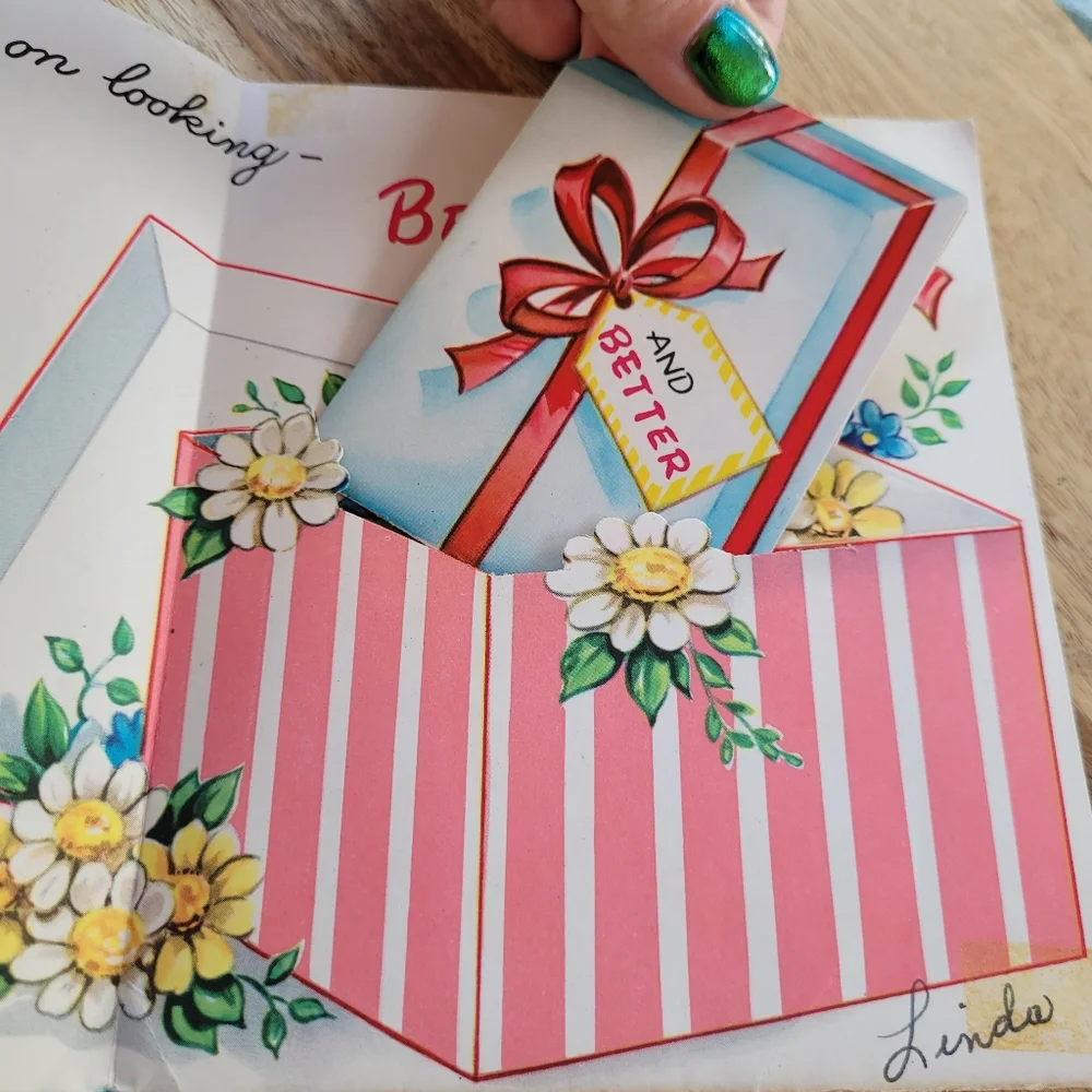 Vintage Get Well Soon greeting card