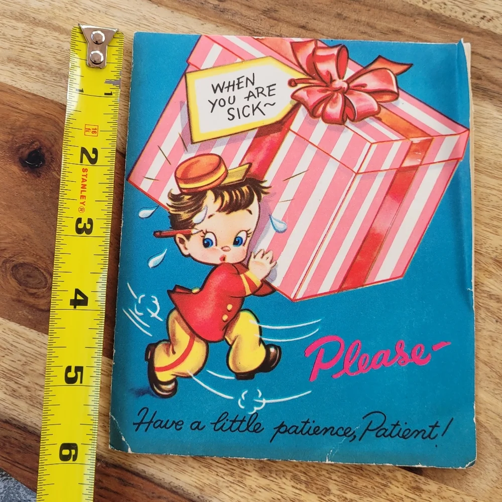 Vintage Get Well Soon greeting card