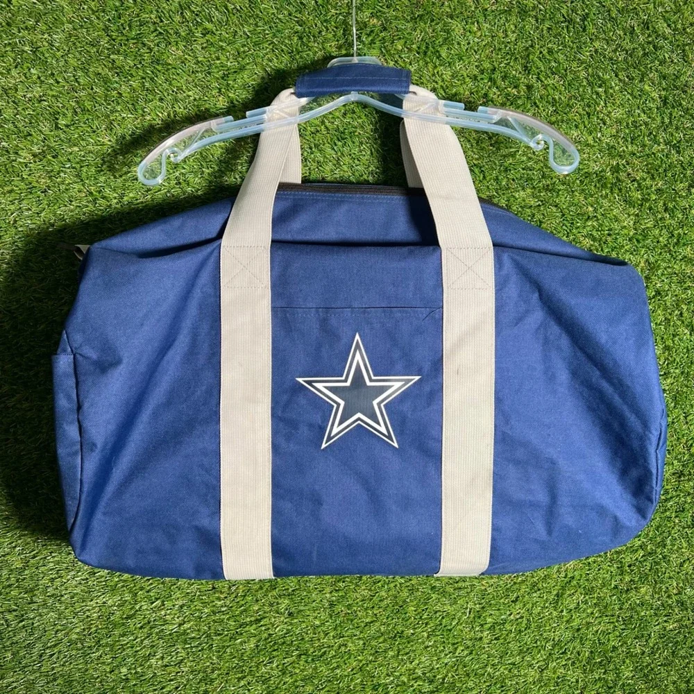 Dallas Cowboys Duffle Bag Blue Canvas Star Logo Travel Gym Weekender