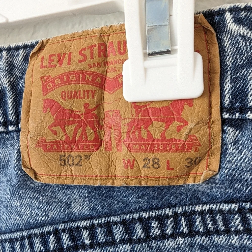 Mens Levi's 502 Acid Wash Jeans 28 X 30