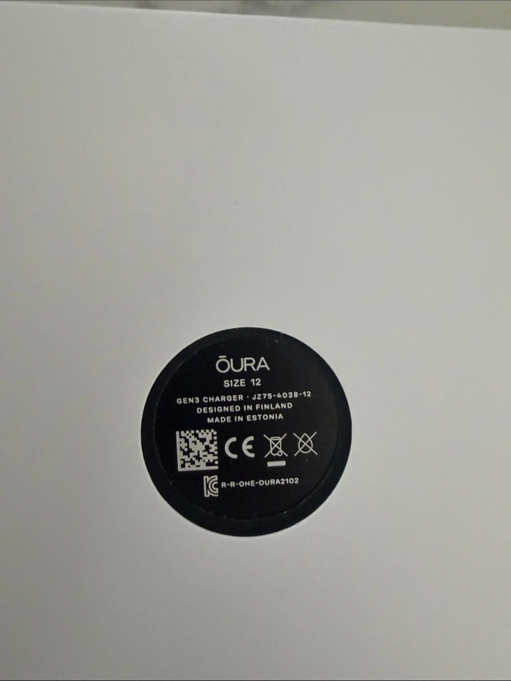 Oura branded size