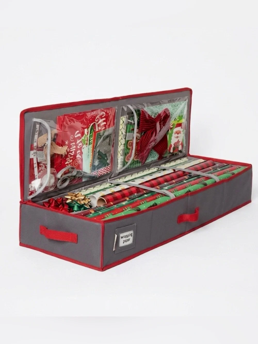 HNS Wrapping Organizer Case in Gray and Red