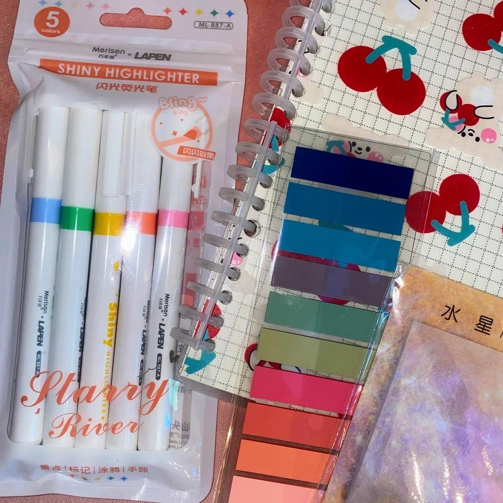 19 Pieces Journal Notebook Pen Market Sticker Stationary School Gift Set Tape