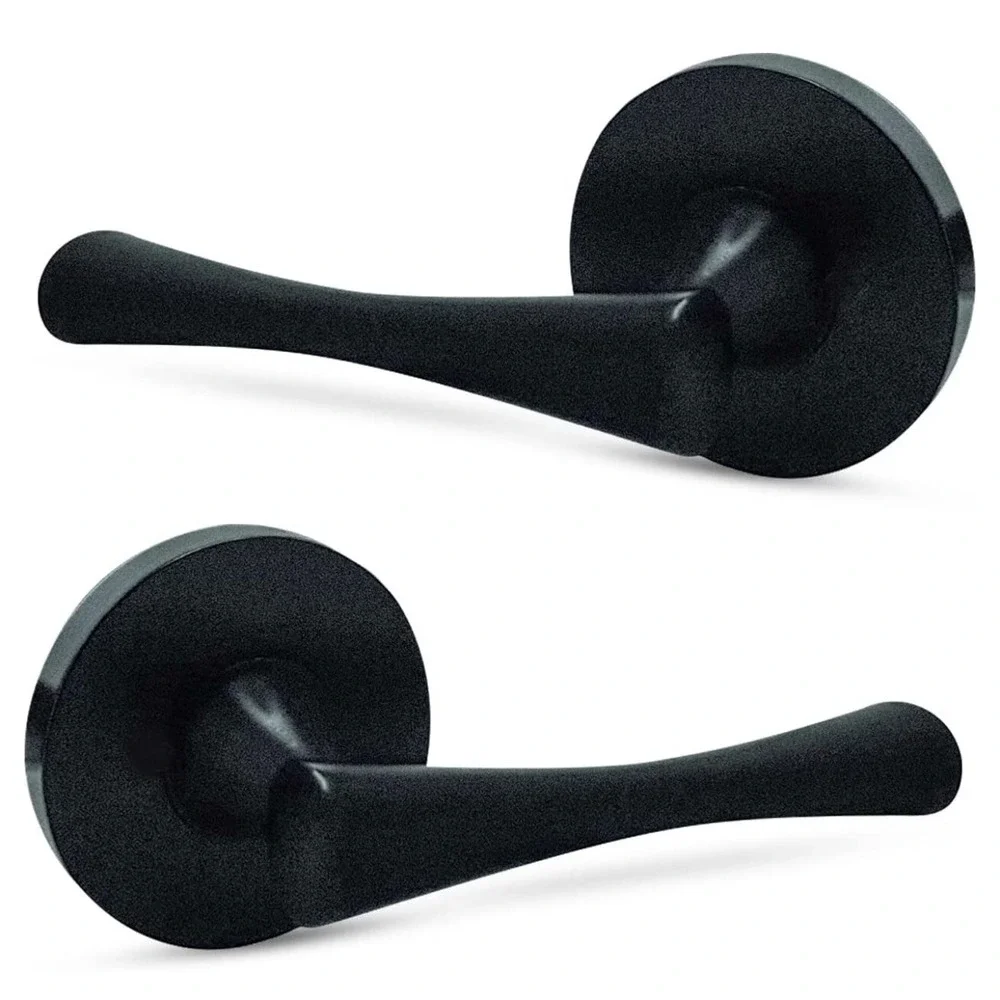 Door‎ Handle Set - No Lock Set - Interior Passage Door Lever - Black