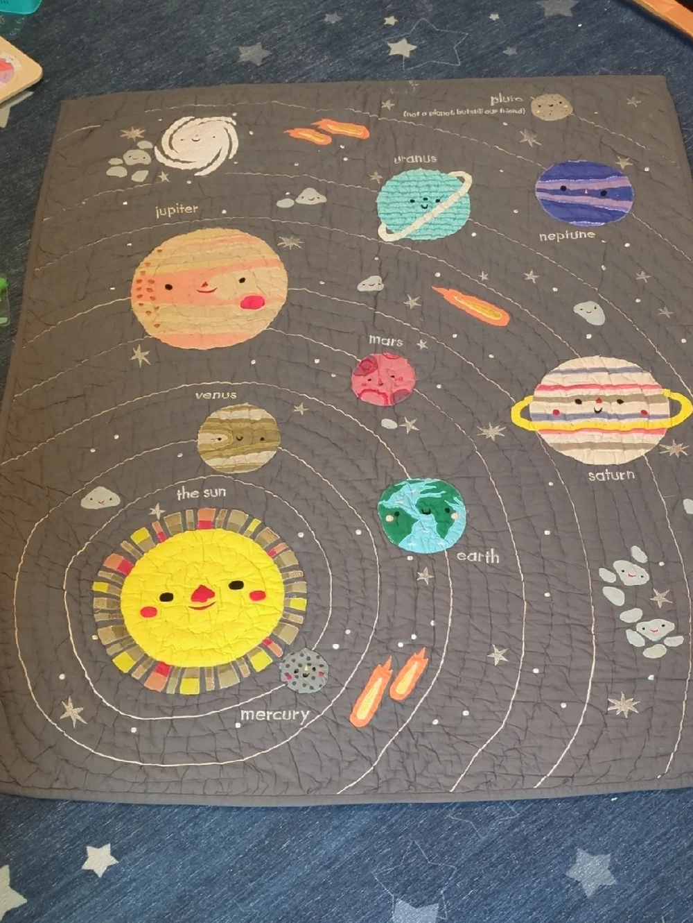 Crate & Kids Crib/Toddler SPACE Quilt 👨‍🚀