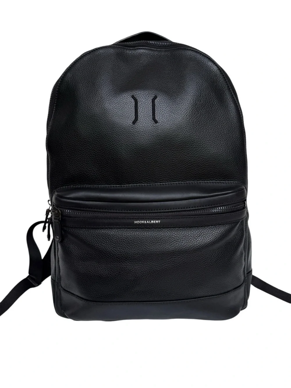 Hook and Albert Top Grain Black Leather Backpack