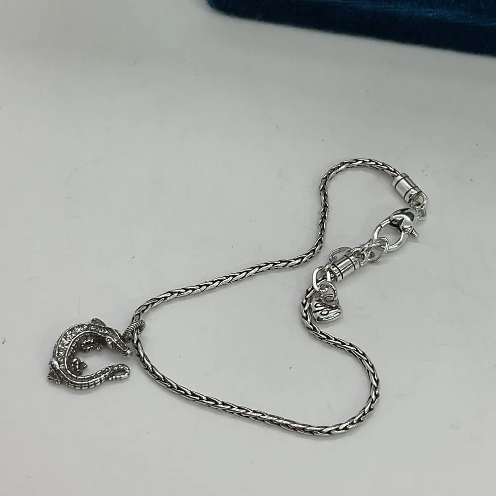 Brighton Silver Plated Bracelet with Alligator Charm