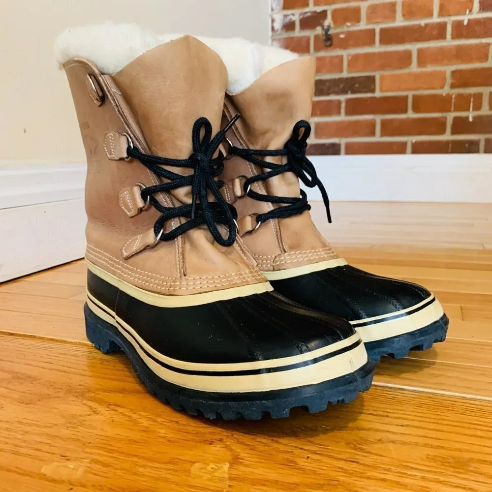 Sorel Caribou Vintage Kaufman Canada VNC Men's Size 9 Lined Hard Weather Boots