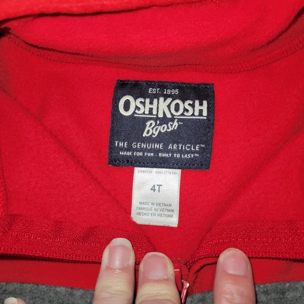 OshKosh B'gosh Fleece Pullover‎ Color Block Active Top 4T