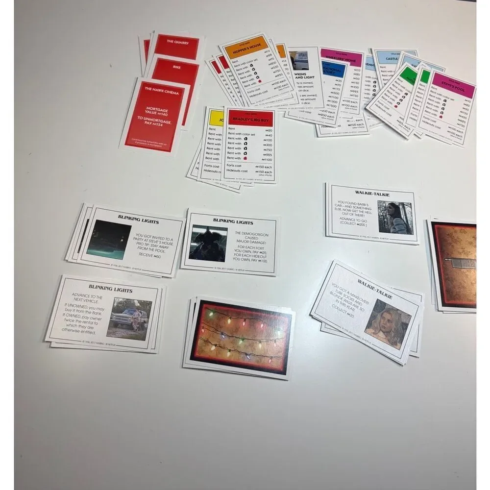 Monopoly Stranger Things Replacement Cards