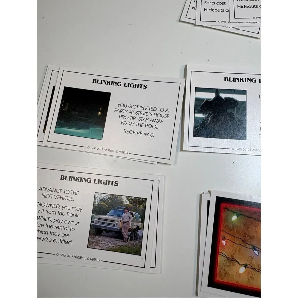 Monopoly Stranger Things Replacement Cards