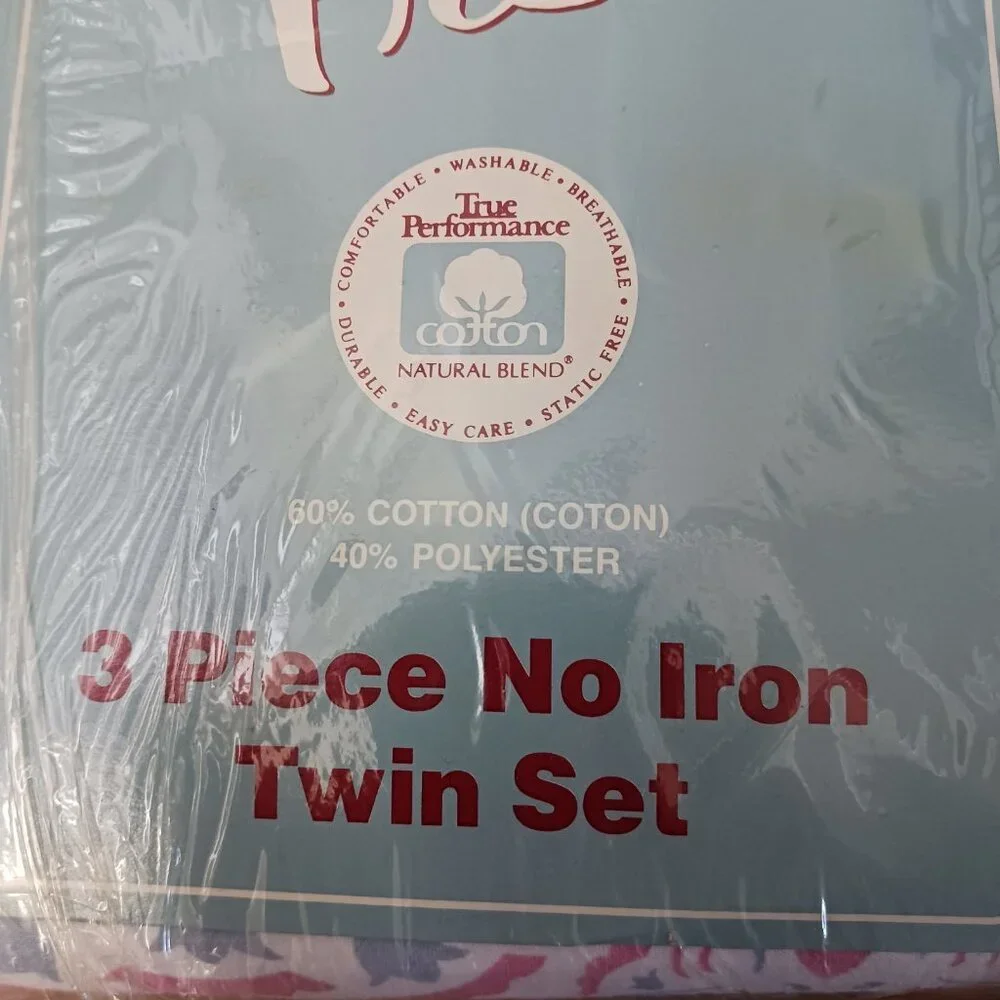Cannon Monticello 1987‎ Bunny Hug Cotton Fresh 3 Piece Twin Bedding Set New