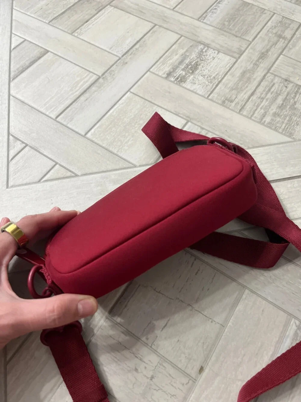Dagne Dover Sephora colab bag. Burgundy crossbody with long strap brand new cond
