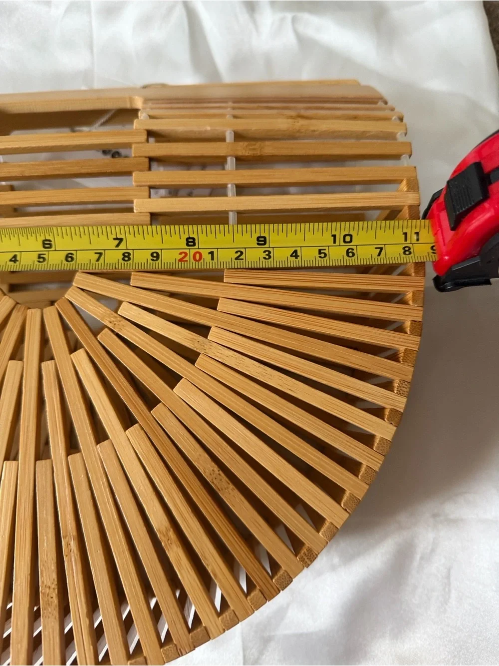 Bamboo Semi-Circle Handbag - Natural