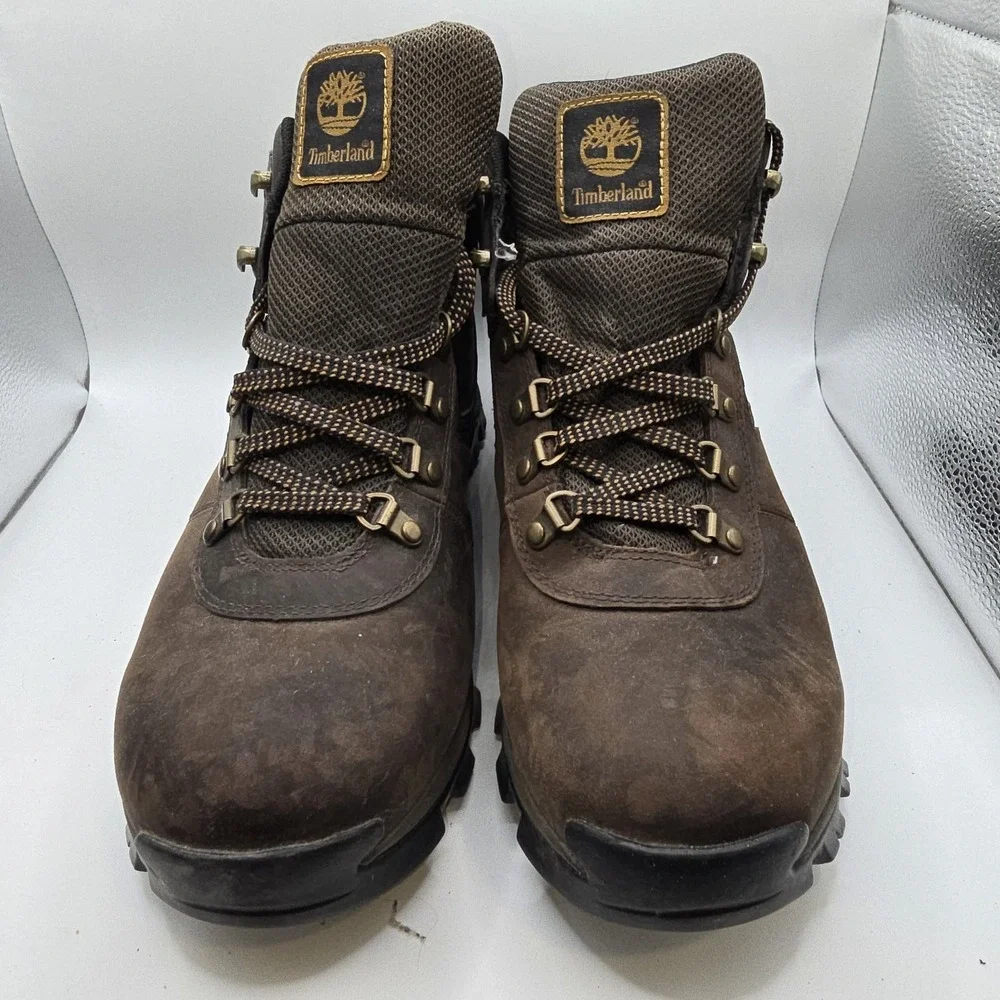 Timberland Men's 11.5 Hiking Boots Brown Leather Waterproof