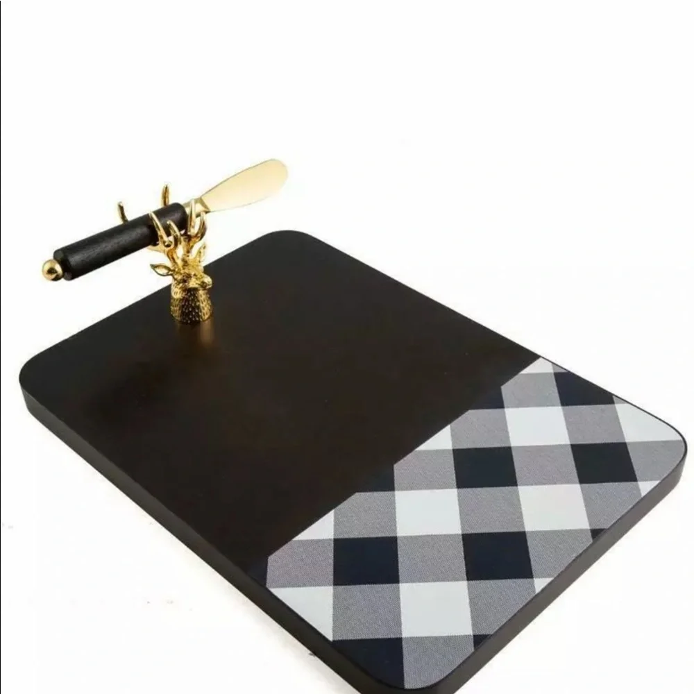 Thirstystone deer head serve board with spreader cheese appetizer cutting board