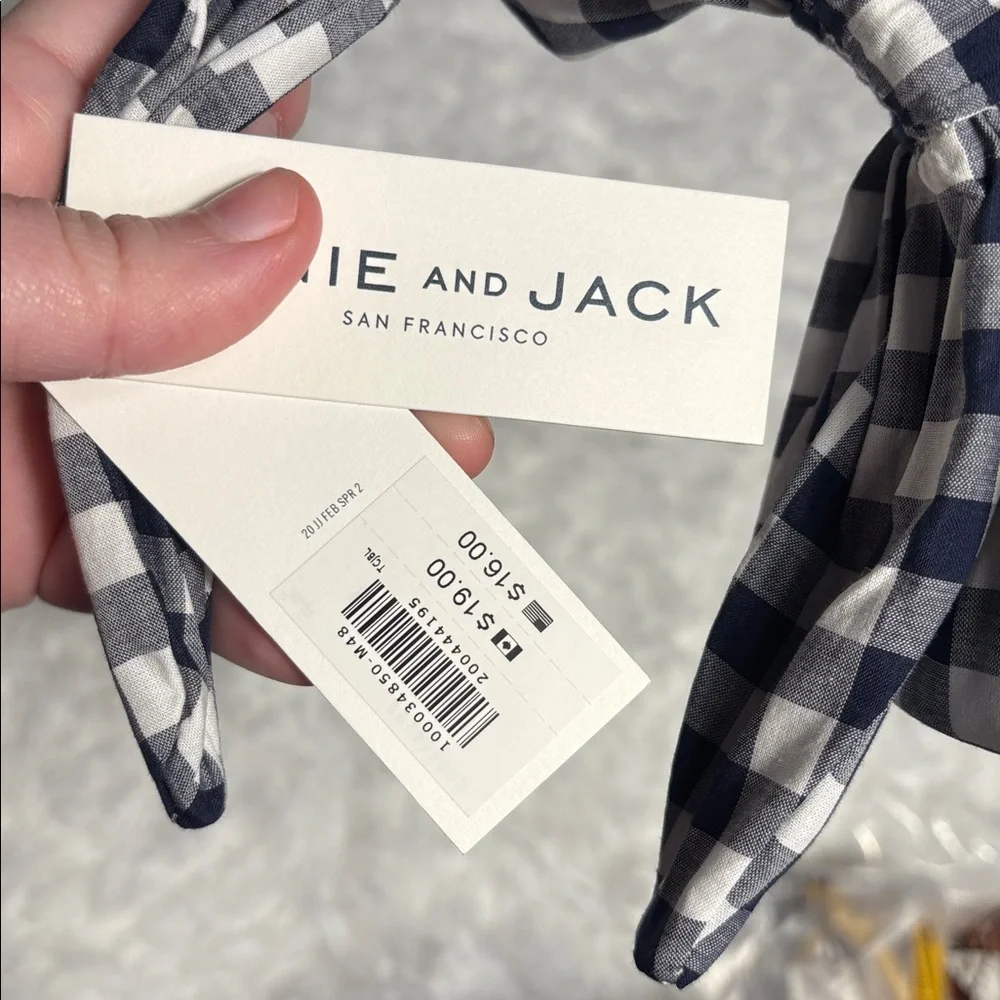New Janie & Jack Blue And White Bundle Of 2 Headbands One Size