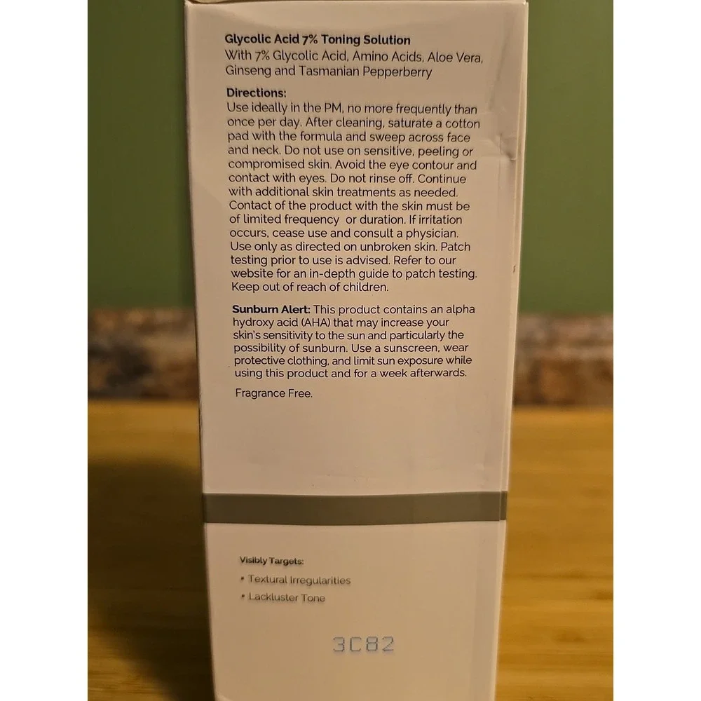 Glycolic Acid‎ 7% Direct Acids Toning Solution Radiant Skin Anti Aging/Acne 8 oz