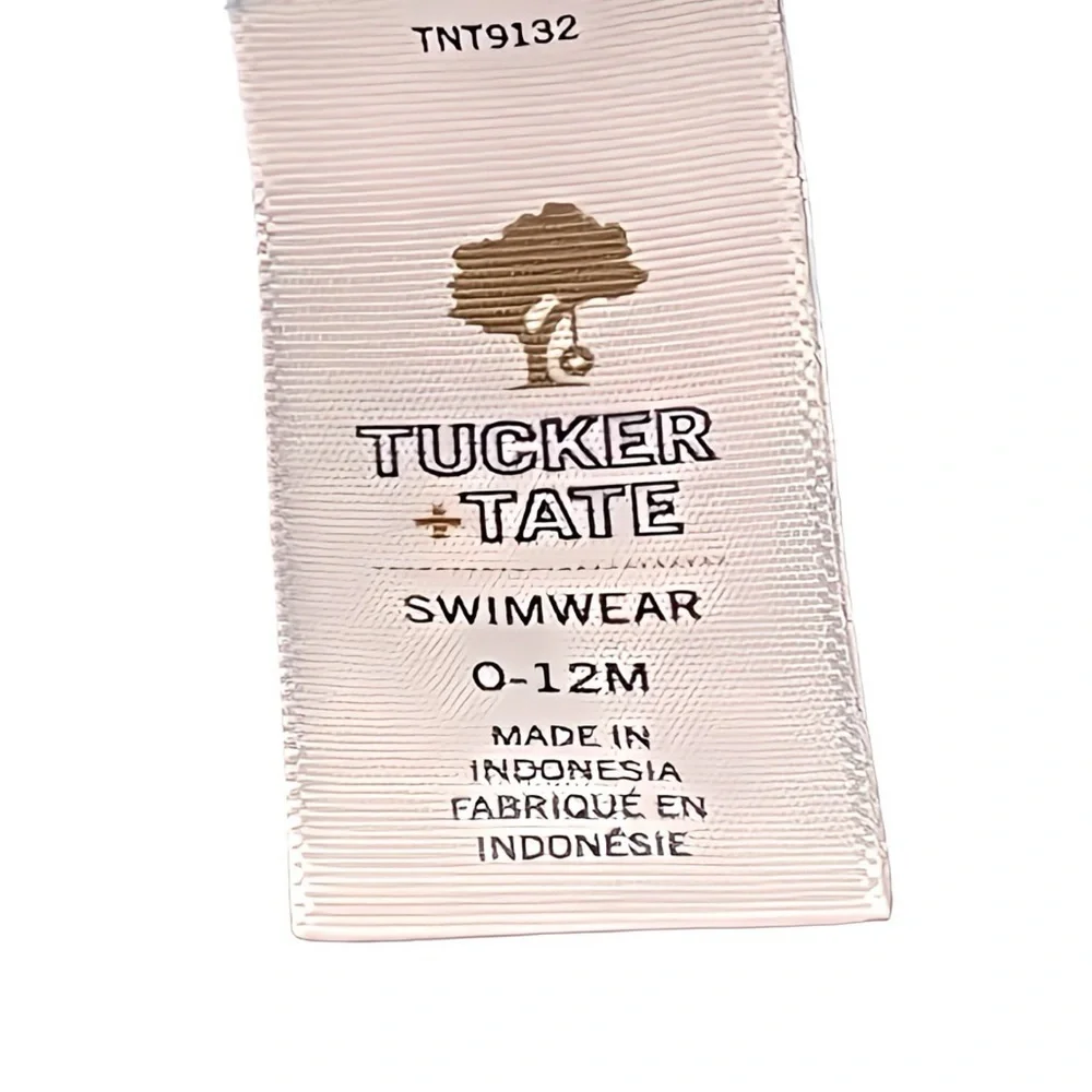 Tucker Tate Baby Reversible Swim Sun Hat UPF 50 Blue White Striped 0-12M Infant