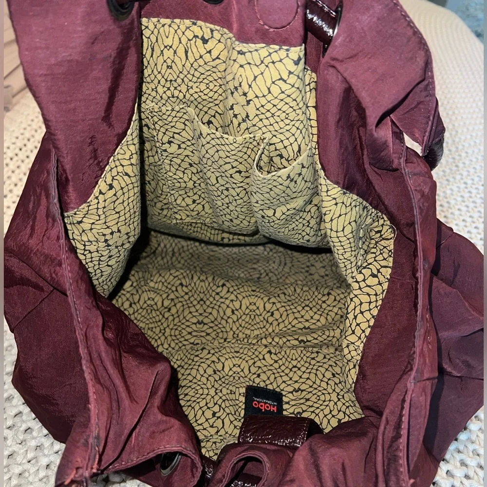 Hobo International Elizabeth Nylon & Leather Tote Bag in Eggplant