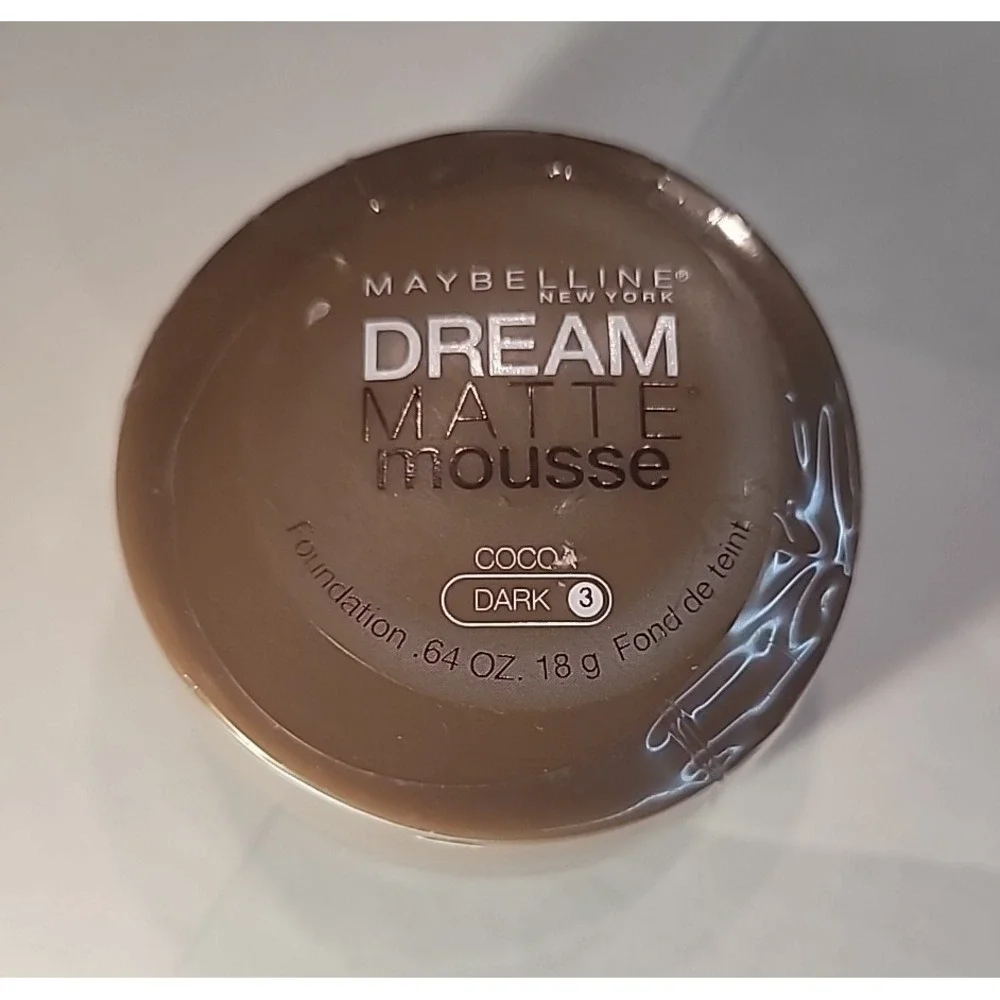 Maybelline Dream Matte Mousse Foundation COCOA Dark‎ 3 .64oz NEW SEALED