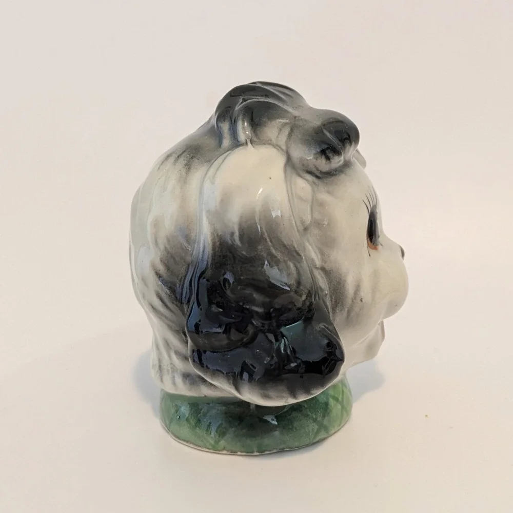 Vintage Poodle Head Dog Salt And Pepper Shakers Anthropomorphic Made In Japan