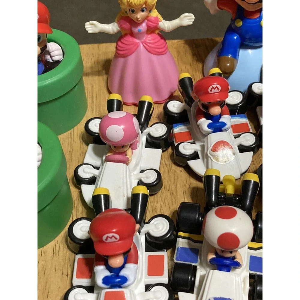 Super Mario Bros Kart Racers Figures Yoshi Princess War Kong Mario Mcdonalds LOT