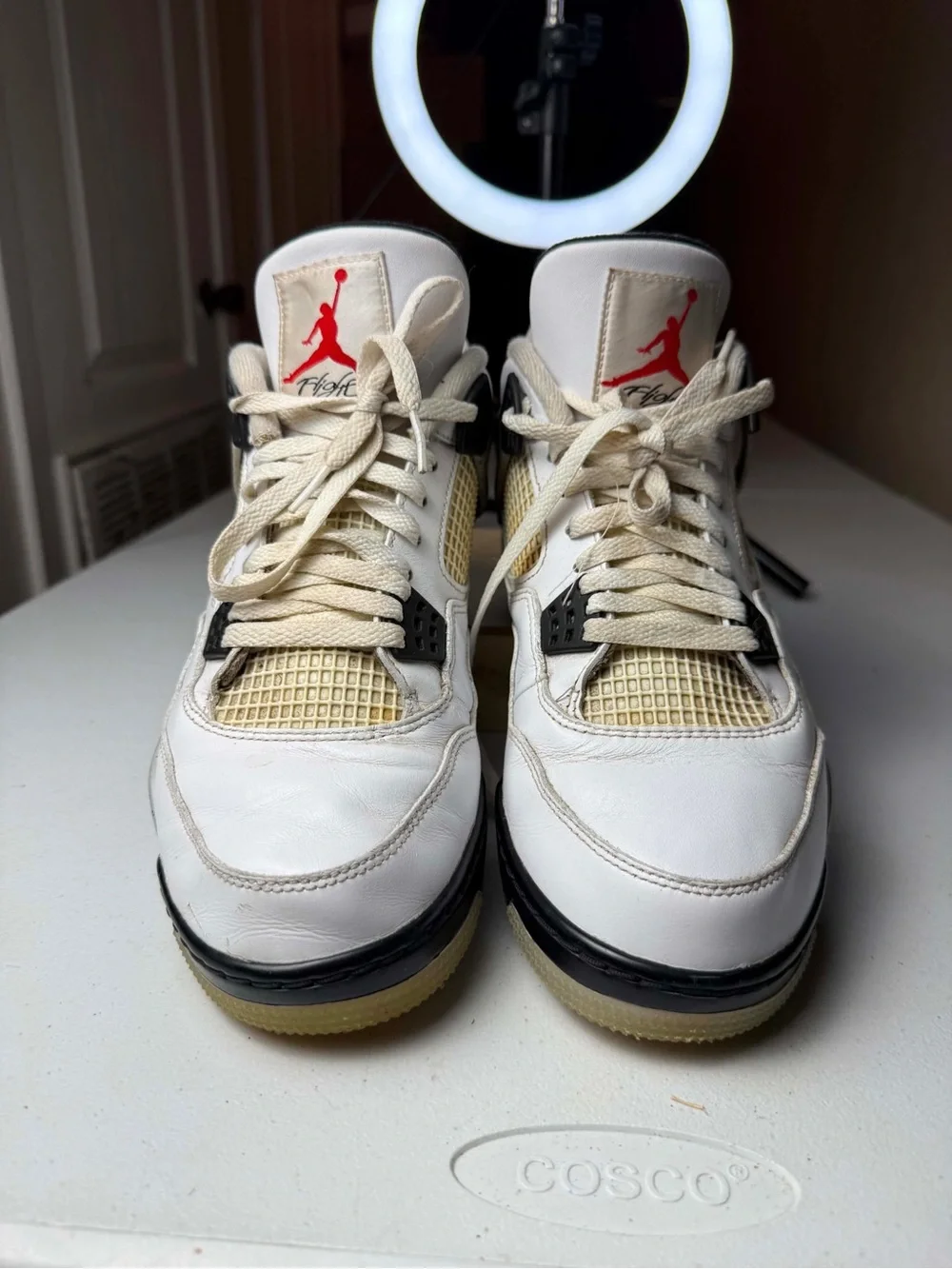 Nike Air Jordan 4 Retro Golf White Cement Mens Multi Size 11.5 CU9981-100