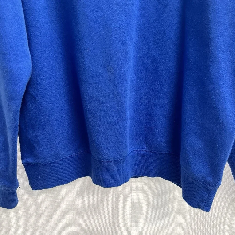 Vtg Nike Embroidered Mini‎ Swoosh Blue Sweatshirt 90’s Large Grunge