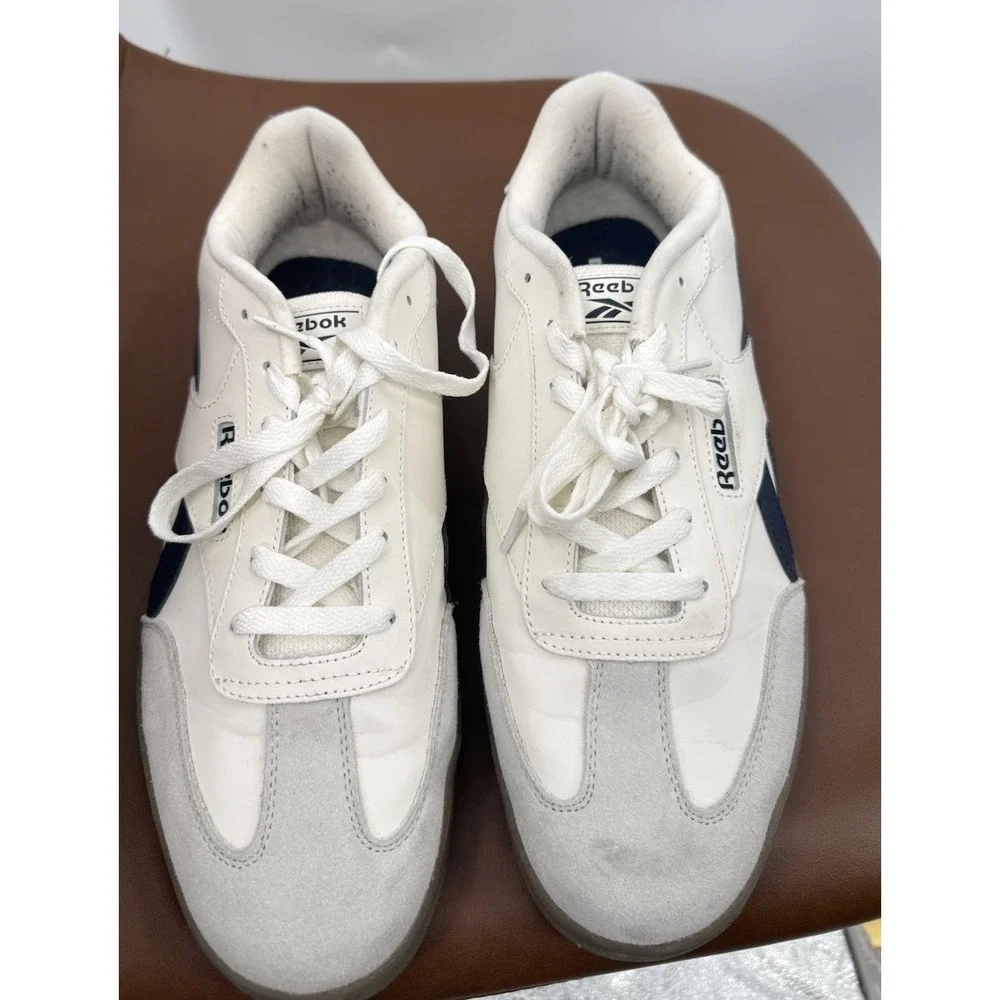 Reebok Galaxy‎ 7 Mens Size 11 Retro Gum Sole Shoes Sneakers White Cream Suede