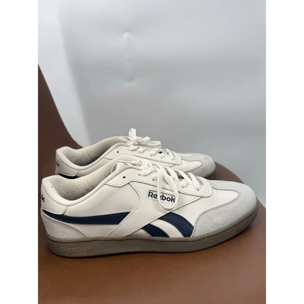 Reebok Galaxy‎ 7 Mens Size 11 Retro Gum Sole Shoes Sneakers White Cream Suede