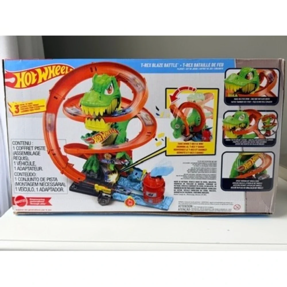 Hot Wheels T Rex‎ Blaze Battle Playset City Track Set Green NEW