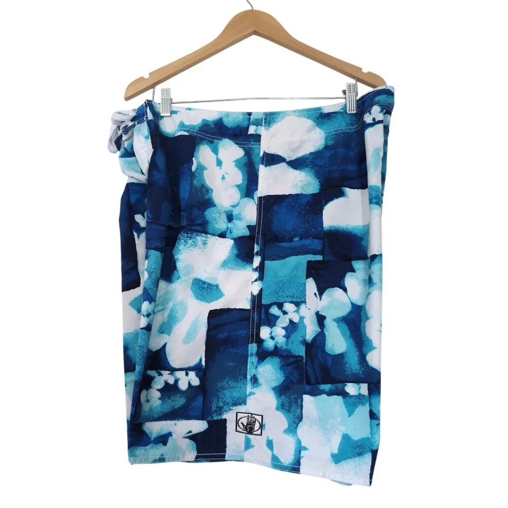 Body Glove‎ Board Shorts Swim Suit Mens 38 Blue Floral Hawaiian Surf Beach