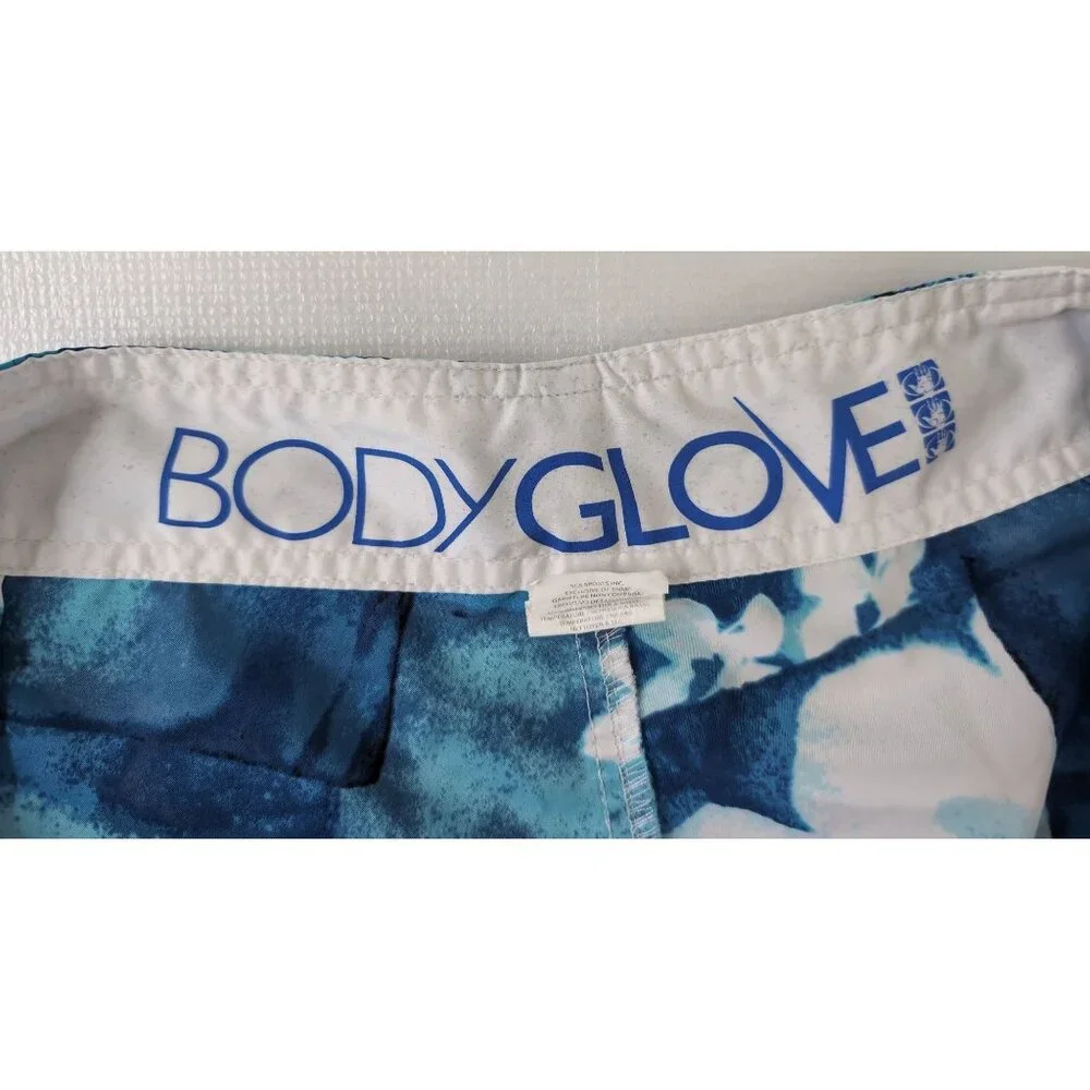 Body Glove‎ Board Shorts Swim Suit Mens 38 Blue Floral Hawaiian Surf Beach