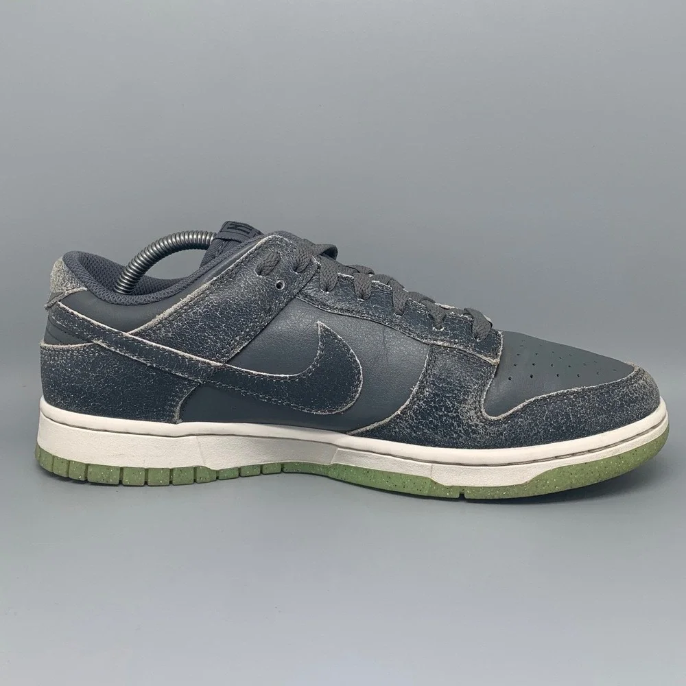 Nike Dunk Low Retro PRM Gray Halloween‎ Skate Shoes DQ7681‑001 Men's Sz 10